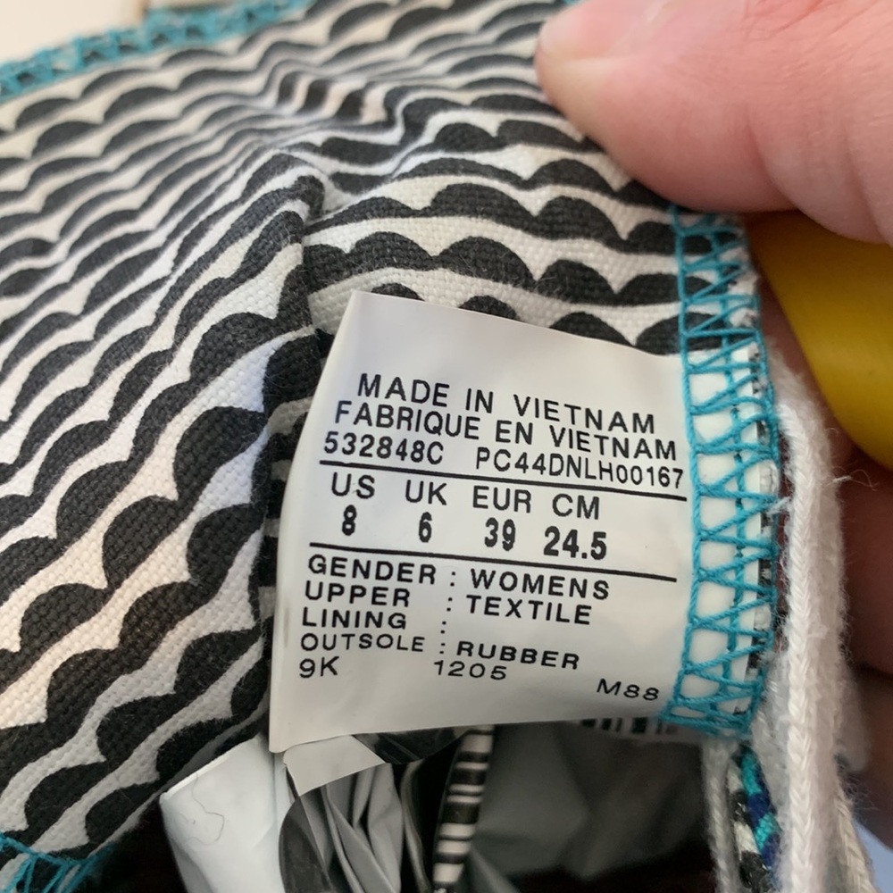 Marimekko for Converse high top turquoise print All Star sneakers women’s size 8 - Picture 13 of 15